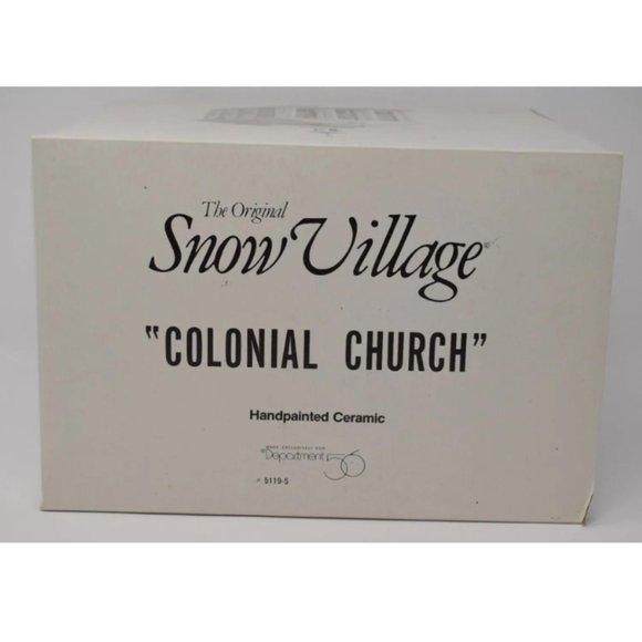 Department 56 NIB Porcelain Snow Village Colonial Church,...
